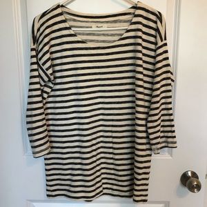Madewell Striped 3/4 Sleeve Top